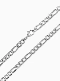 Classic Figaro 316L Stainless Steel Silver Chain for Men-thumb1