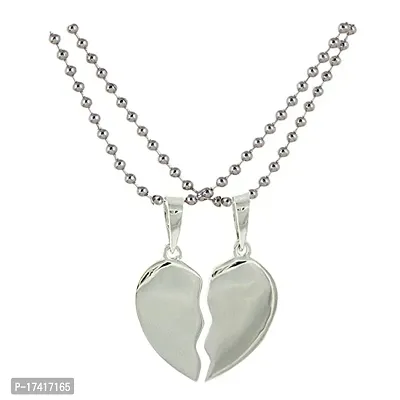 Perfect4U Metal Silver Pendant Necklace for Women  Men