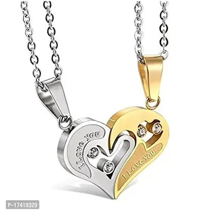 Gold Ad Heart Locket  Adjustable Two Silver Hug Rings for Couples Women Girlfriend 2pcs (Silver) (RED)-thumb3