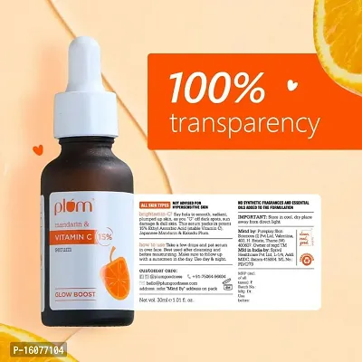 15% Vitamin C Face Serum with Mandarin | For Glowing Skin | For Hyperpigmentation  Dull Skin | Fragrance-Free-thumb0