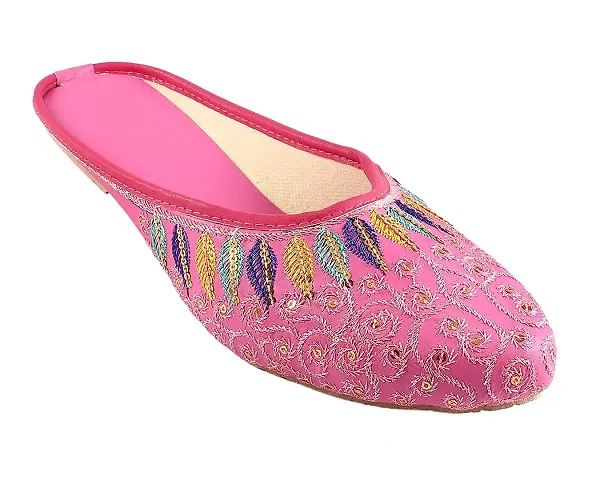 Women Ethnic Jaipuri Slip On Slippers Mules