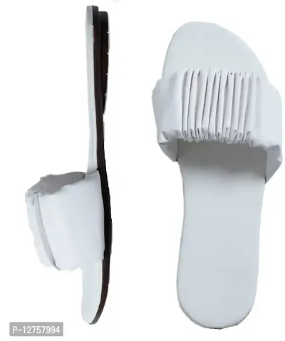 VS1 FASHION MODE Designer Fancy Flats/Sandals for Women & Girl's White-thumb3