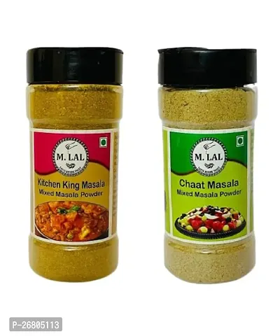 Classic Chaat Masala and Kitchen King Masala Zesty And Flavorful Blend Combo Pack Of 2