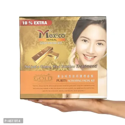 Mexico Gold Instant Youthful Cellular Shine Facials Kit For Women Offer For All Skin Types | Provide Radiant Brightening Blemish Free Fairer Complexion | Rich In Antioxidants With Vitamins