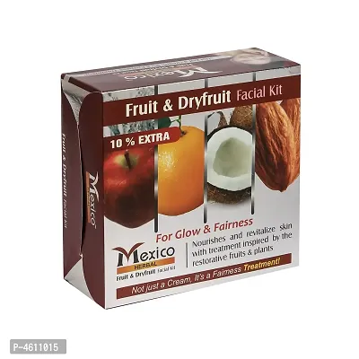 Mexico Dry Fruit Nutri Herbal Anti Ageing Facials Kit For Women Offer For All Skin Types | Provide Radiant Brightening Blemish Free Fairer Complexion | Rich In Antioxidants With Vitamins