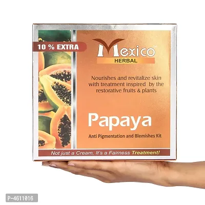 Mexico Papaya Tan Removing Whitening Facials Kit For Women Offer For All Skin Types | Provide Radiant Brightening Blemish Free Fairer Complexion | Rich In Antioxidants With Vitamins