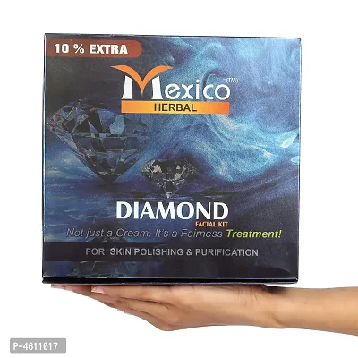 Mexico Tan Removing Whitening Diamond Facials Kit For Women Offer For All Skin Types | Provide Radiant Brightening Blemish Free Fairer Complexion | Rich In Antioxidants With Vitamins