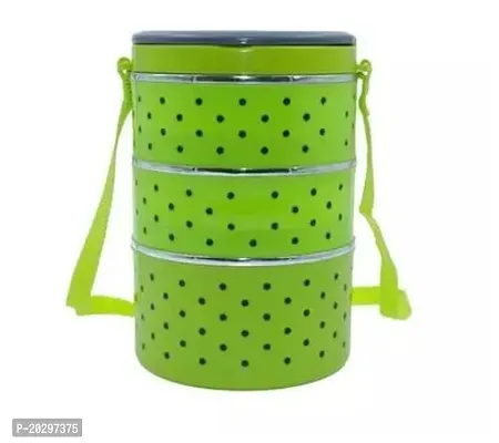 3 Layer Stainless Steel Lunch Box with Hot Vacuum Insulated with Handle Lunch Box-thumb0