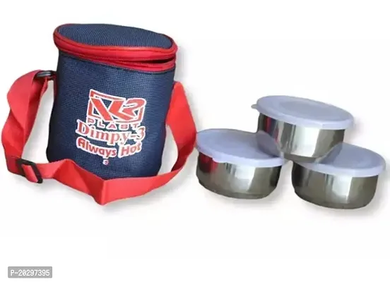 3layer insulated Lunch Box - Tiffin Box with Bag-thumb0