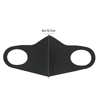 Unisex Black Cloth Face Mask with Elastic Ear Loop Washable, Breathable, and Reusable (3 Pcs Free Size)-thumb1