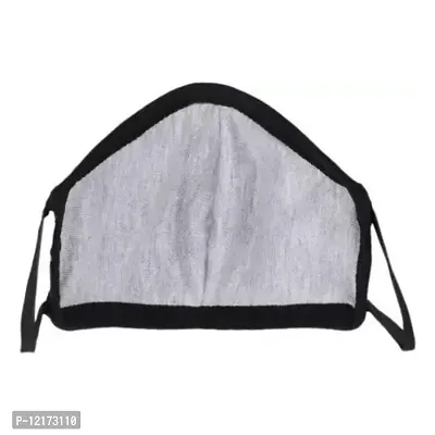 Black Cloth Mask With Melt Blown Fabric Layer Combo Cloth Mask  (Free Size, Pack of 9 Pcs, 2 Ply)-thumb2