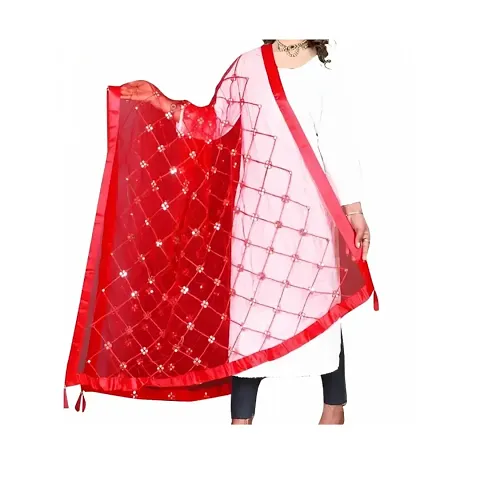 Trendy Net Embroidered Dupatta For Women