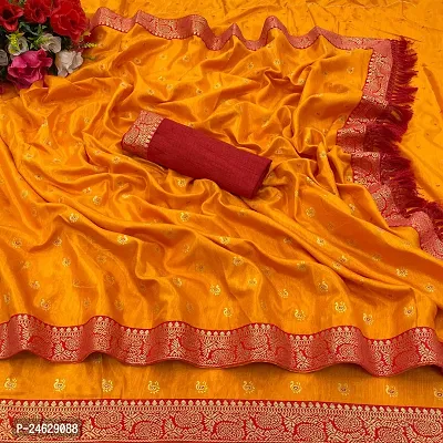 Classic Cotton Silk Saree with Blouse piece-thumb0