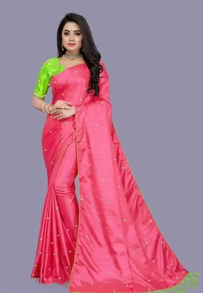 Art Silk Embellished Sarees With Blouse Piece