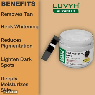 Luvyh Neck-Elbow  Knee-Feet Brightening Scrub For Reduces Blackness Of Neck, Elbo  Feet for all Body skin types- Scrub 100g, All Skin Types No Parabens, No Mineral Oil, No Sulphate, No Silicone-thumb5