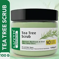 Luvyh Tea Tree Skin Clearing Face Scrub  Moisturizer (100g) Cream for Women and Men, Exfoliate scrub for Deep Cleansing, Blackhead Remover, Tan Removal, Glowing Skin, Skin Purifying for All Skin Types No Paraben, No Mineral Oil, No Sulphate, No Silicone-thumb1