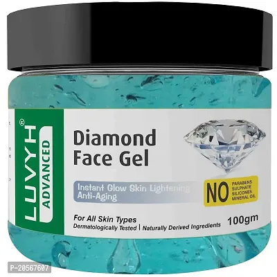 Luvyh Diamond Face Gel and moisturizer Herbals Gel, Whiteglow Skin Whitening, And Brightening Nourishing Night Gel 100 gm for Women and Men For all Skin Types
