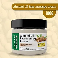 Luvyh Almonds Nourishing Face Massage Cream, For Normal to dry skin | Ultra-Nourishing  Glowing Skin | Anti-Wrinkle | suitable for all skin types 100 g | For Women  Men |No Parabens, No Mineral Oil, No Sulphate, No Silicone-thumb1