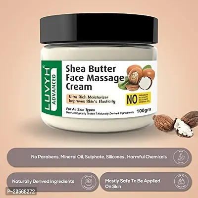 Luvyh Shea Butter Face Massage Cream (100g) for Moisturizing, Hydrating, Whitening, Brightening, Nourishing for All Skin Types-thumb2