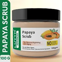 Luvyh Papaya Face Scrub Brightening  Revitalizing Face Scrub For All Skin Types, (100g)-thumb1