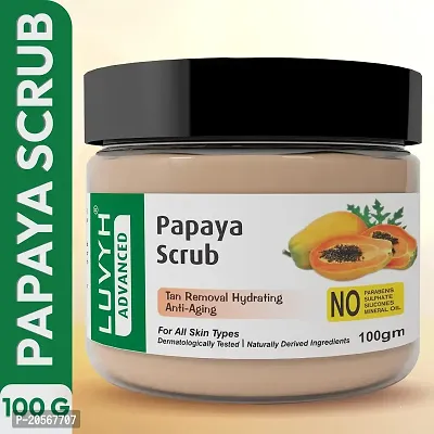 Luvyh Papaya Face Scrub Brightening  Revitalizing Face Scrub For All Skin Types, (100g)-thumb2