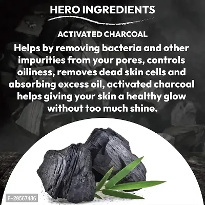 Luvyh Activated Charcoal Face Scrub for Women  Men Removes Tan, Blackheads, and Dirt from body, Face  Neck for a Soft  Smooth Skin - 100% Natural  Vegan 100gm Work Perfectly on Oily and Dry Skin-thumb4