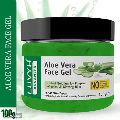 Luvyh Aloe Vera Gel with natural Aloevera Extract for Men  Women, 100 g | for Moisturize and Sooth Glowing Skin with No Parabens No Mineral Oil, No Sulphate, No Silicone-thumb2