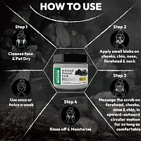 Luvyh Activated Charcoal Face Scrub for Women  Men Removes Tan, Blackheads, and Dirt from body, Face  Neck for a Soft  Smooth Skin - 100% Natural  Vegan 100gm Work Perfectly on Oily and Dry Skin-thumb4