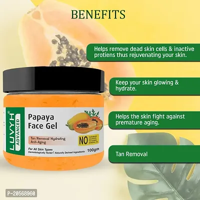 Luvyh Papaya Face Massage Gel (100g) Skin for Spot Removal, Brightening  Lightening With Papaya Extracts, Helps Reduce Wrinkles  Acne Breakouts for All Skin Types-thumb3