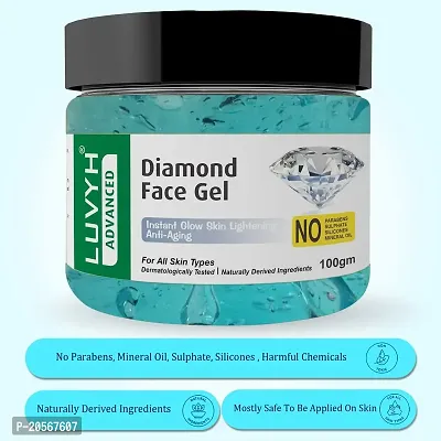 Luvyh Diamond Face Gel and moisturizer Herbals Gel, Whiteglow Skin Whitening, And Brightening Nourishing Night Gel 100 gm for Women and Men For all Skin Types-thumb5