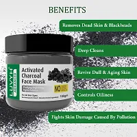 Activated Charcoal Face Mask 100g and Face Scrub - 100gm-thumb1