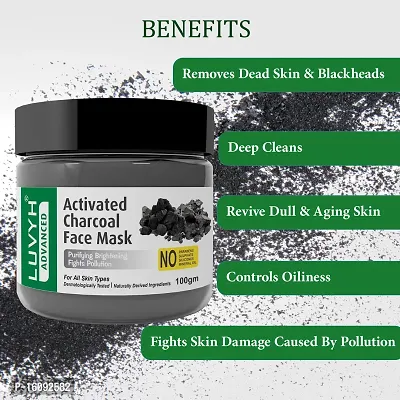 Activated Charcoal Face Mask 100g and Face Scrub - 100gm-thumb2