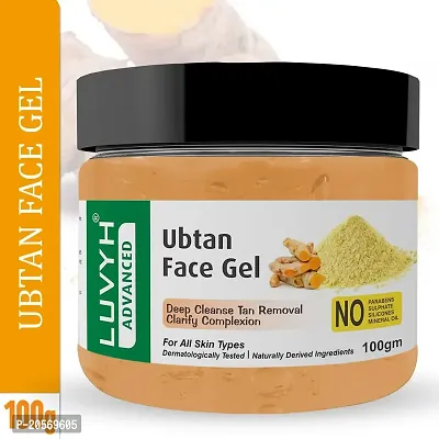 Luvyh Ubtan Ultra Light Gel Oil-Free Moisturizer For Face, Body and Hands; with Turmeric  Saffron for Deep Hydration - 100g-thumb2