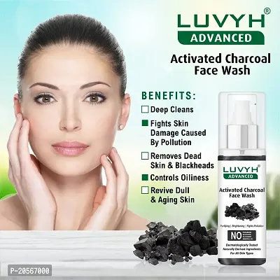 Luvyh Papaya Rejuvenating Face Scrub (500g) Cream Scrub for Skin Nourishing by Clearing Impurities and Clogged Pores For Spot Removal, Brightening  Lightening With Papaya Extracts Revitalizing Tan Removal Scrub and Luvyh Activated Charcoal Deep Cleansing Face Wash (100ml) Gel Face Wash for Dirt Removal, Deep Pore Cleansing Formula, Controls Excess Sebum  Acne for All Skin Types No Parabens, No M-thumb3