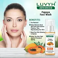 Luvyh Papaya Rejuvenating Face Scrub (500g) Cream Scrub for Skin Nourishing by Clearing Impurities and Clogged Pores For Spot Removal, Brightening  Lightening With Papaya Extracts Revitalizing Tan Removal Scrub and Luvyh Papaya Visibly Flawless Skin Face Wash (100ml) Gel Face Wash for Radiant, Glowing, Moisturizing, Brightening, Anti Ageing, Pore Cleansing Formula for All Skin Types No Parabens,-thumb2