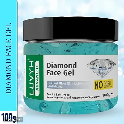 Luvyh Diamond Face Gel and moisturizer Herbals Gel, Whiteglow Skin Whitening, And Brightening Nourishing Night Gel 100 gm for Women and Men For all Skin Types-thumb2