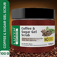 Luvyh Face Scrub for Women  Men Removes Tan, Blackheads, and Dirt from body, Face  Neck for a Soft  Smooth Skin - 100% Natural  Vegan 100gm (coffee)-thumb1