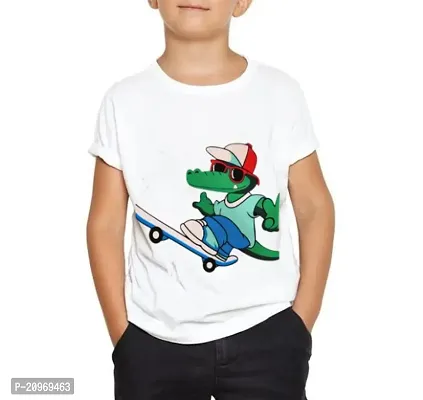 Classic Polyester Printed Tshirt for Kids Boys-thumb0