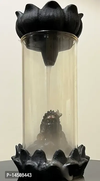 Ceramic  Resin Adiyogi Incense Backflow Smoke Fountain With 10 Incense Cones Decorative Showpiece - 22 cm-thumb5