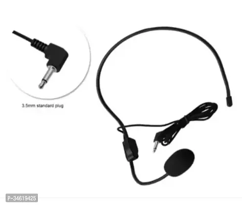 TECHGEAR Portable Head Mounted Headset Microphone Wired 3.5mm Plug Guide Lecture Microphone-thumb0