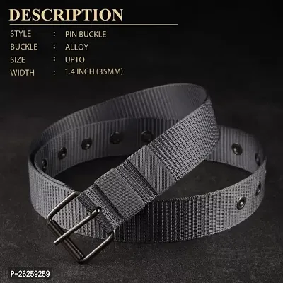 Royal Craft Men Metal Buckle Belt Trend Casual Solid Color Canvas Belt For Youth-thumb4