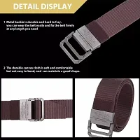 Royal Craft Men Automatic Buckle Belt Trend Casual Solid Color Nylon Canvas Belt For Youth-thumb1