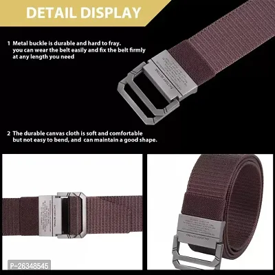 Royal Craft Men Automatic Buckle Belt Trend Casual Solid Color Nylon Canvas Belt For Youth-thumb2