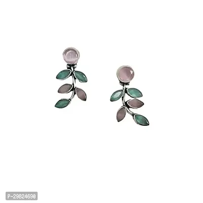 Feather Weight Leaf Design Stud Earring Jhumka-thumb0