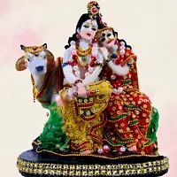 radha krishna cow idol, radha krishna cow murti, radha krishna cow statue, god krishna statue, idol krishna, krishna and radha idol, krishna and radha murti, krishna and radha statue-thumb1