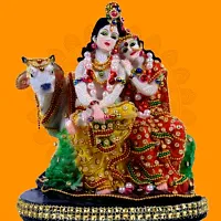 radha krishna cow idol, radha krishna cow murti, radha krishna cow statue, god krishna statue, idol krishna, krishna and radha idol, krishna and radha murti, krishna and radha statue-thumb2