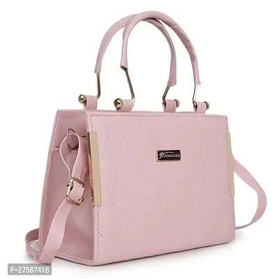 Latest Trendy Branded Peach Handbag Synthetic Leather Women's Satchel Bag | Ladies Purse Handbag | Women bags