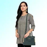 Latest Trendy Branded D Green Handbag Synthetic Leather Women's Satchel Bag | Ladies Purse Handbag | Women bags-thumb4