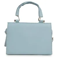 Latest Trendy Branded Sky Blue Handbag Synthetic Leather Women's Satchel Bag | Ladies Purse Handbag | Women bags-thumb4