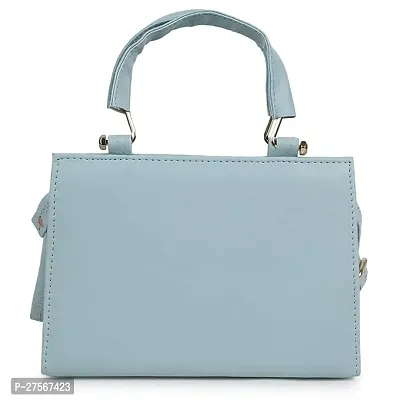 Latest Trendy Branded Sky Blue Handbag Synthetic Leather Women's Satchel Bag | Ladies Purse Handbag | Women bags-thumb5